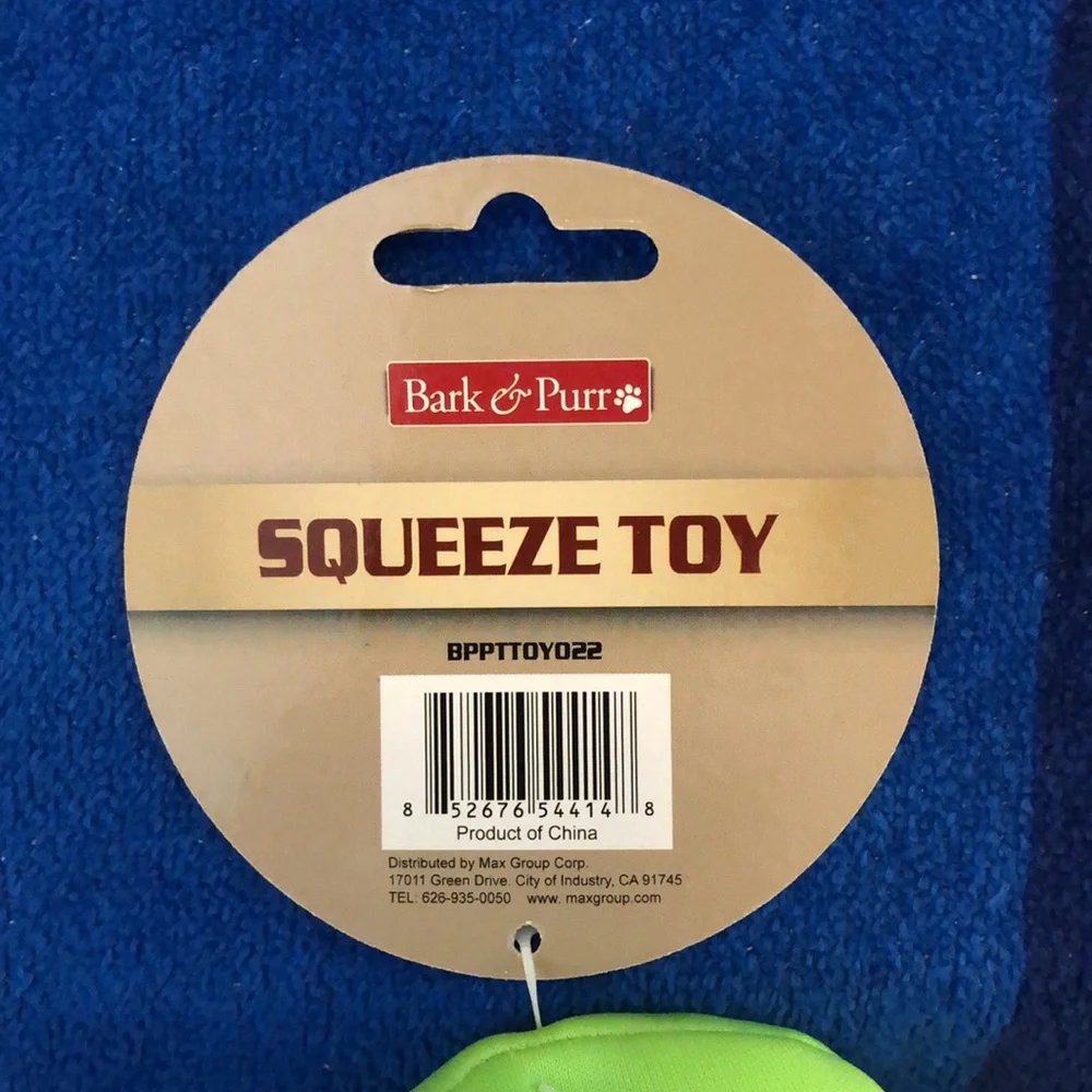 Bark & Purr Squeeze Dog Toy Floral Aloha Print Slipper Squeaky 8” x 4” New NWT